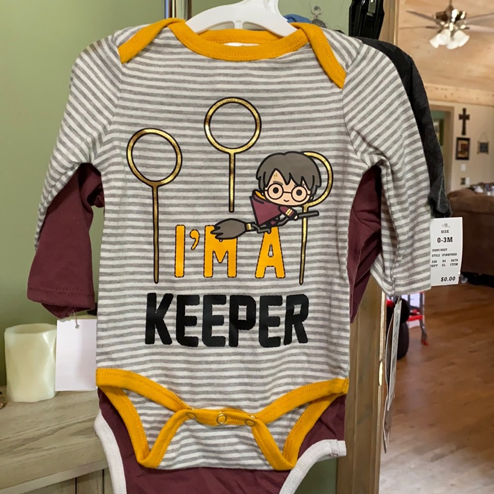 Baby Boys' Harry Potter 3pk Long Sleeve Bodysuits